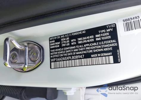 2023 Porsche Macan T from USA, damaged, VIN WP1AA2A5XPLB08947